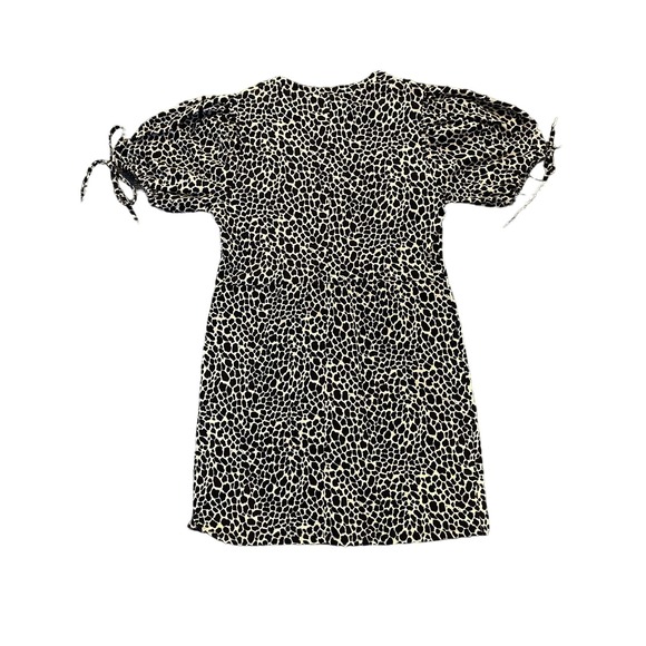 NWT TopShop animal print‎ tie puff sleeve Mini Tea Dress Size 10 - Picture 5 of 12